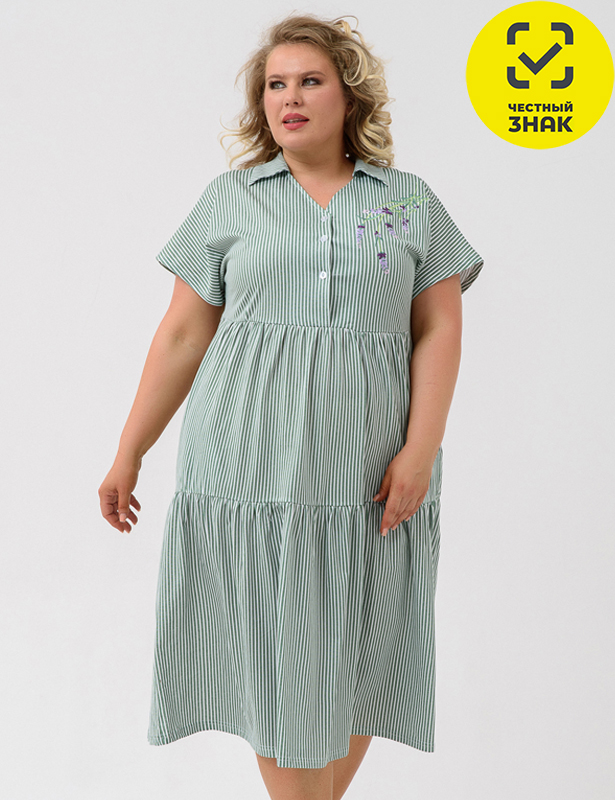 1928-К Платье женское "Шалфей" (50, зеленый)