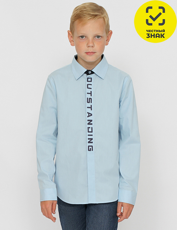 CWJB 63284-43 Рубашка для мальчика (Голубой (164)-84)