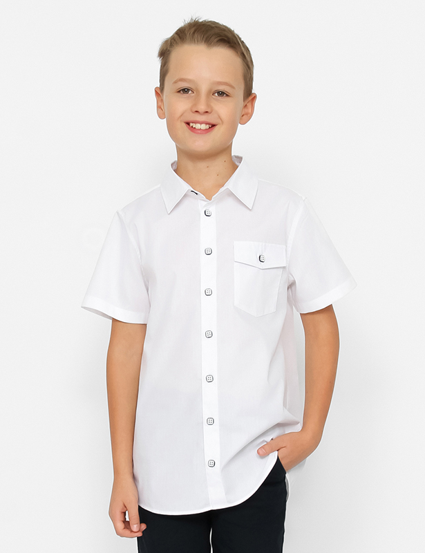 CWJB 63282-20 Рубашка для мальчика (Белый (158)-80)