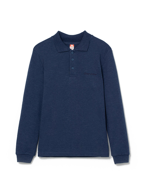 CWJB 63159-15 Рубашка-поло для мальчика (Т.синий меланж (122)-64)