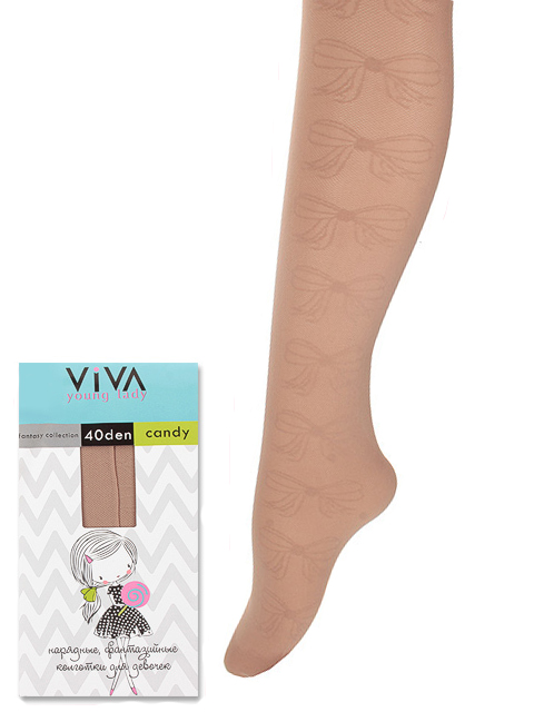 CANDY 40 D колготки детские бабочка бежевый р.6-8