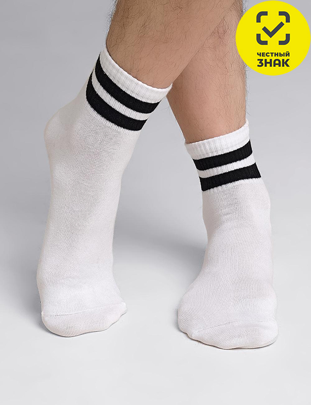CLE Носки муж.S142 база хл+эл (белый; 25)