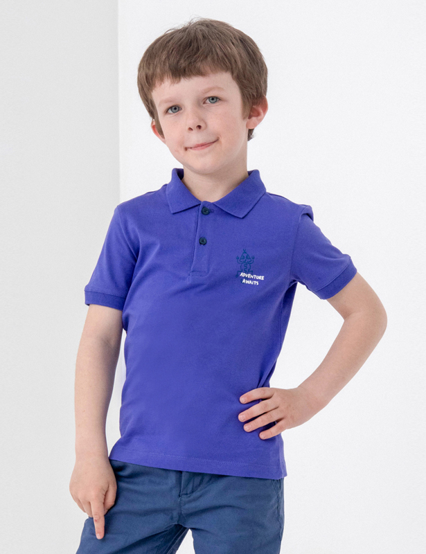 CSKB 63109-44-318 Рубашка-поло для мальчика (Фиолетовый (122)-64)