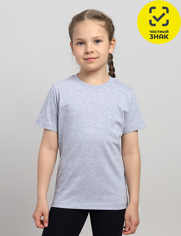 CAKB 62854-11 Футболка детская (Серый меланж (122)-64)