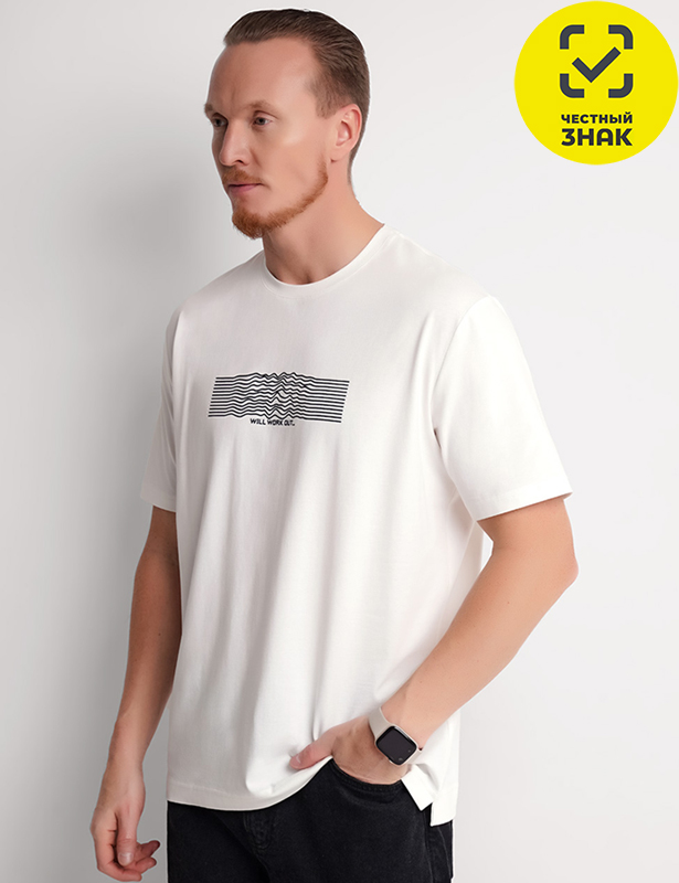 CLE Футболка муж. 562509/04гг maxi_п (молочный; 56)