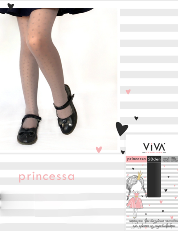 PRINCESSA 50 D колготки детские белый р.12-14
