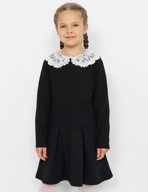CWJG 63612-22 Платье для девочки (Черный (164)-84)