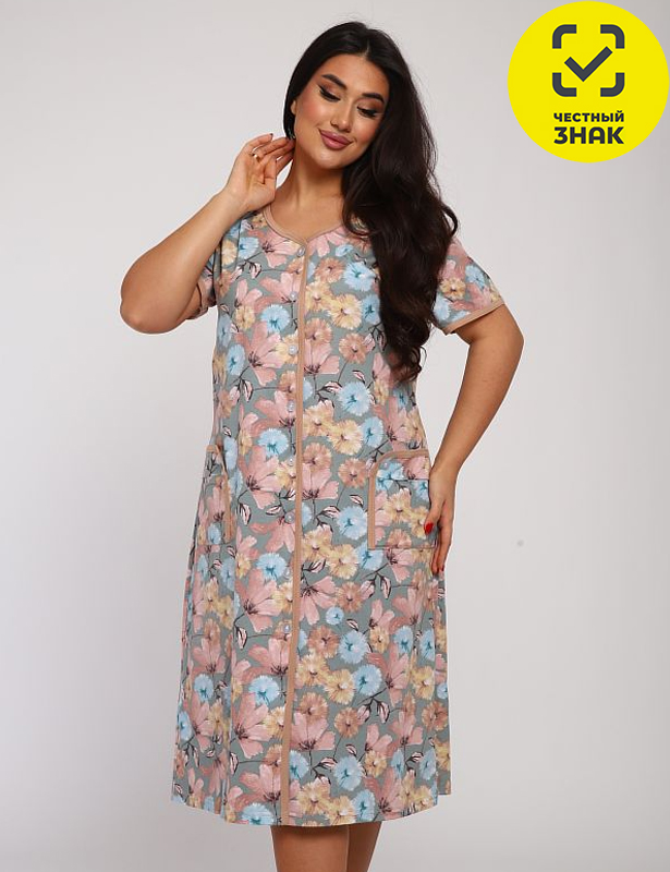 ХЖ-04 Халат женский Вера (кулирка)58