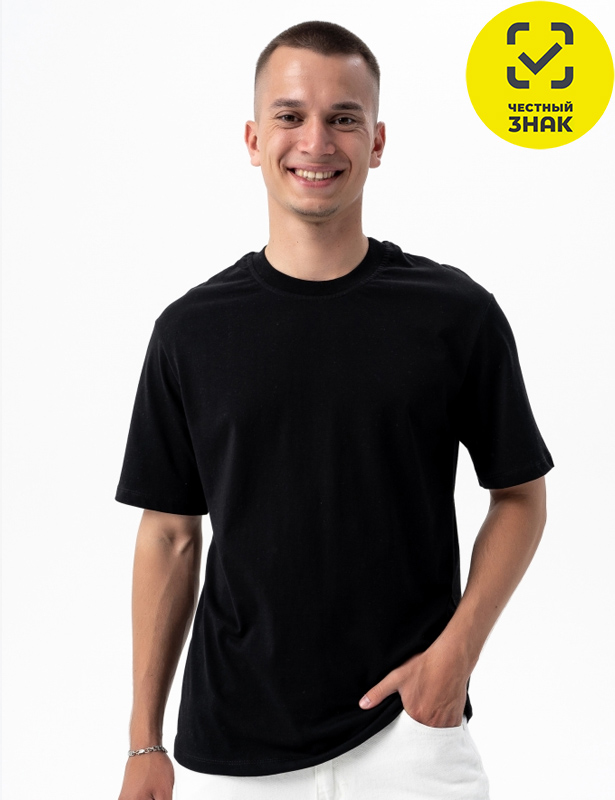 Футболка муж.арт.1131/3-1,черная (48)