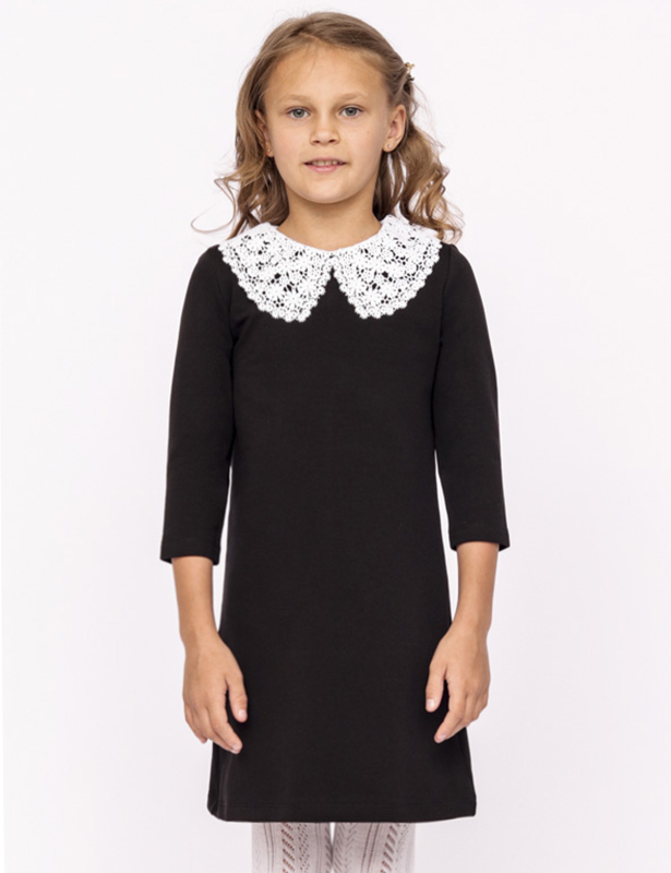 CWJG 63211-22 Платье для девочки (Черный (164)-84)