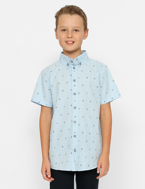 CWJB 63281-43 Рубашка для мальчика (Голубой (164)-84)