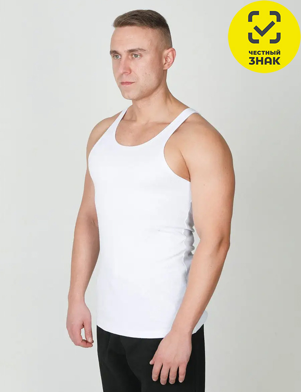 Майка муж. 1541 (170,176,56 (3XL),белый,,)