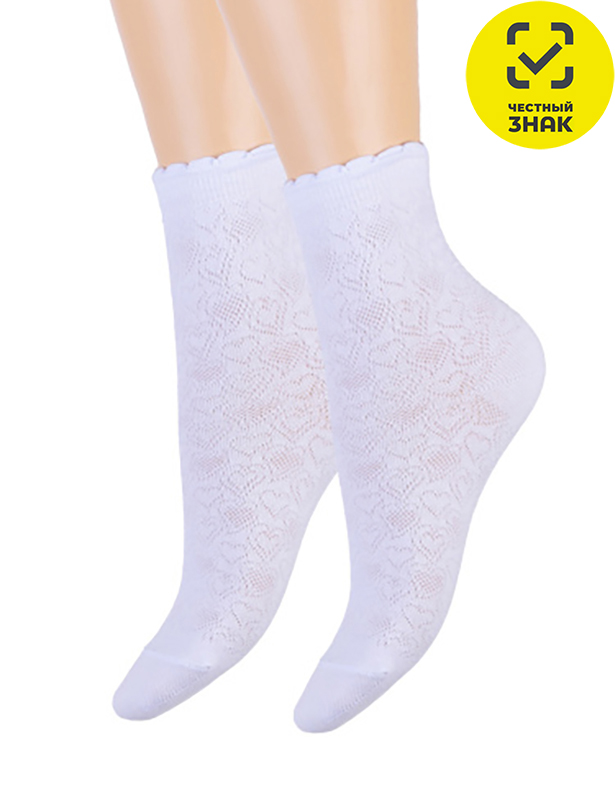 Детские носки С 524 (14-16, Белый)