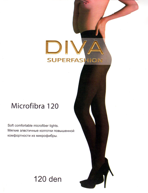 DIVA колготки Microfibra 120 black 2-S