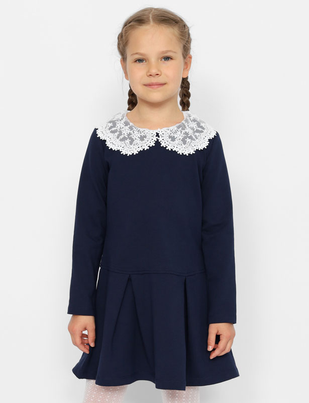 CWJG 63612-41 Платье для девочки (Т.синий (158)-80)