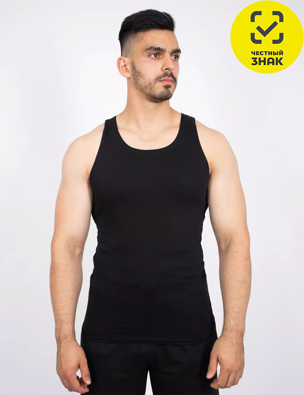 Майка муж. 1541 (182,188,66 (8XL),чёрный,,)