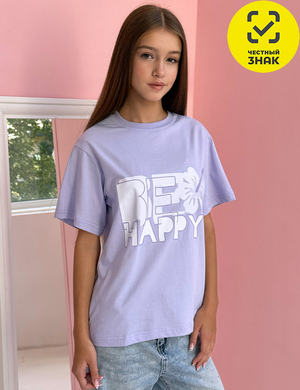 120009C-16 Футболка для девочки (Лаванда 158-80)