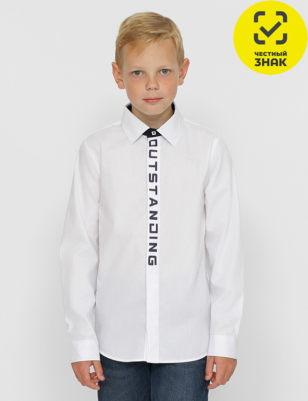 CWJB 63284-20 Рубашка для мальчика (Белый (140)-72)