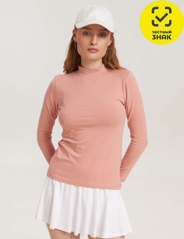 W4830K_1511 Водолазка женская (Розовый 52 (XL))