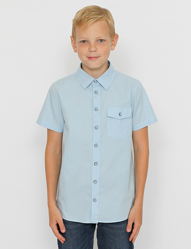 CWJB 63282-43 Рубашка для мальчика (Голубой (164)-84)
