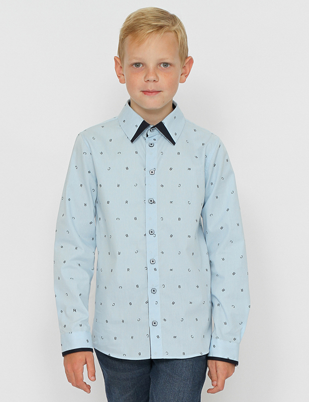 CWJB 63283-43 Рубашка для мальчика (Голубой (164)-84)