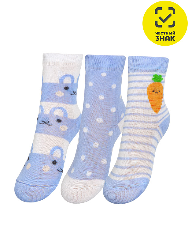 Д3-13792М Носки (9-10, Голубой, (Рис-03))